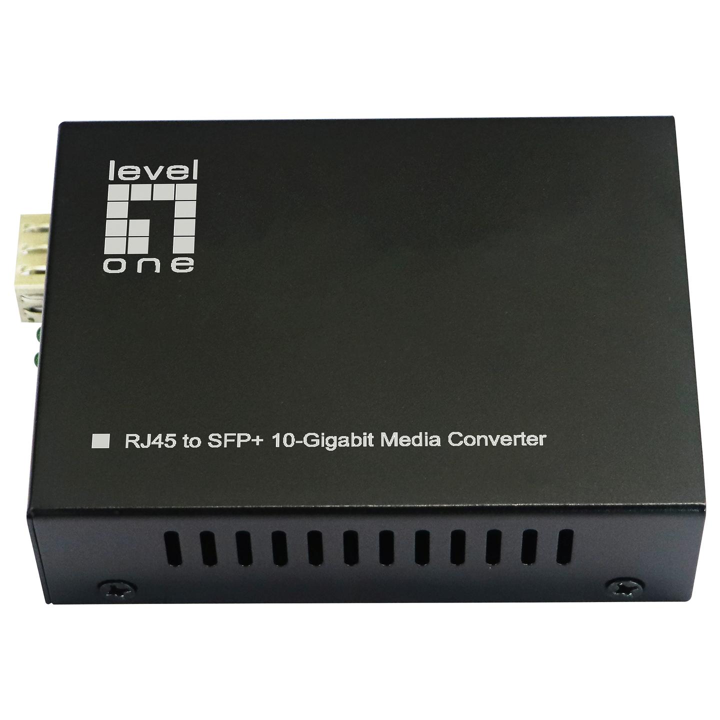 Konvertues Media LevelOne GVT-2051, RJ45 në SFP+, 10Gbps, 5Gbps, 2.5Gbps, 1Gbps, 10GBase-T - Zezë - 3