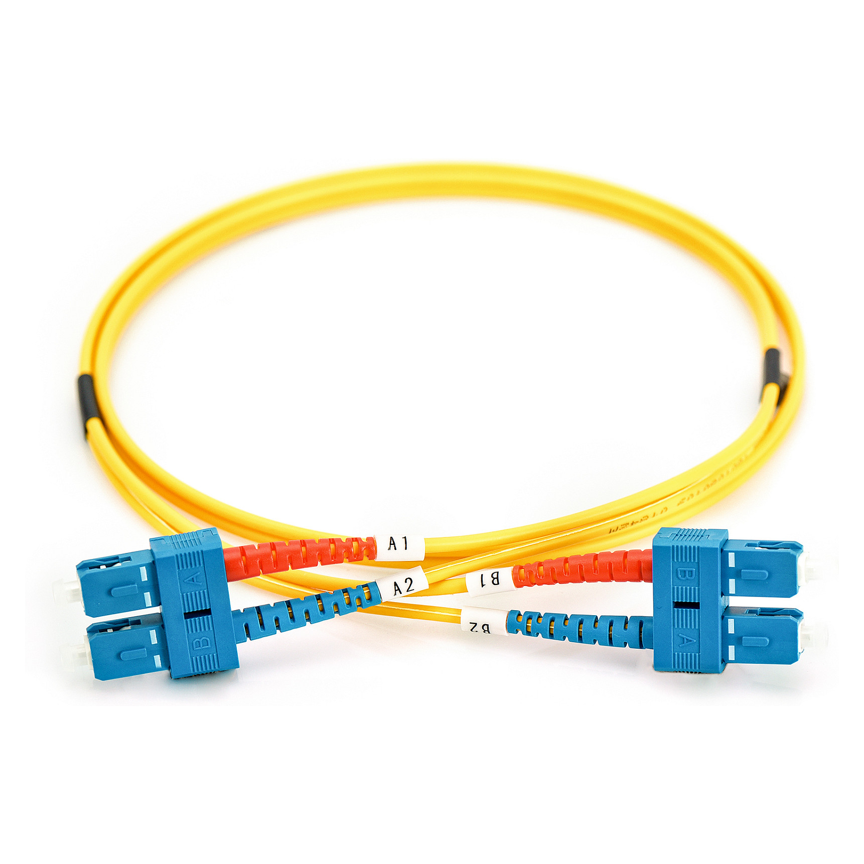 Kabllo për Rrjet DIGITUS Fiber Optic Patch Cable SC–SC / 1.00m / Singlemode Duplex OS2 / Polybag - 3