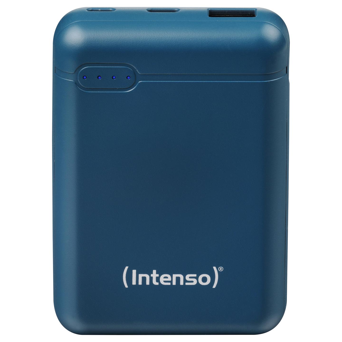 Powerbank Intenso XS10000 / 10000mAh / Lithium-Polymer / USB-A + USB-C / Micro-USB + USB-C / 5V/3.1A - Blu