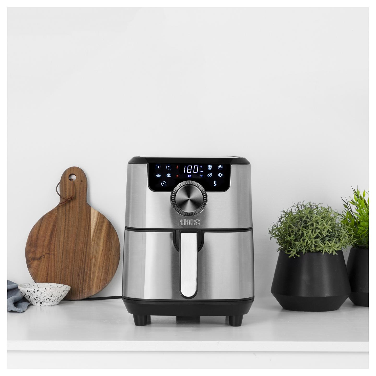 Fryer Princess Smart Aerofryer / 182037 / 4.5L / 1500W / 8 Programe / 80–200°C / LCD / Wi-Fi / Keep Warm – Argjend/Zezë - 26