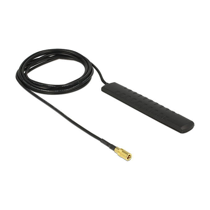 WiFi USB DELOCK DAB+ DVB-T2 Antenna SMB Plug / 20 dBi / Omnidirectional / Active / Adhesive Mount - Zezë - 1