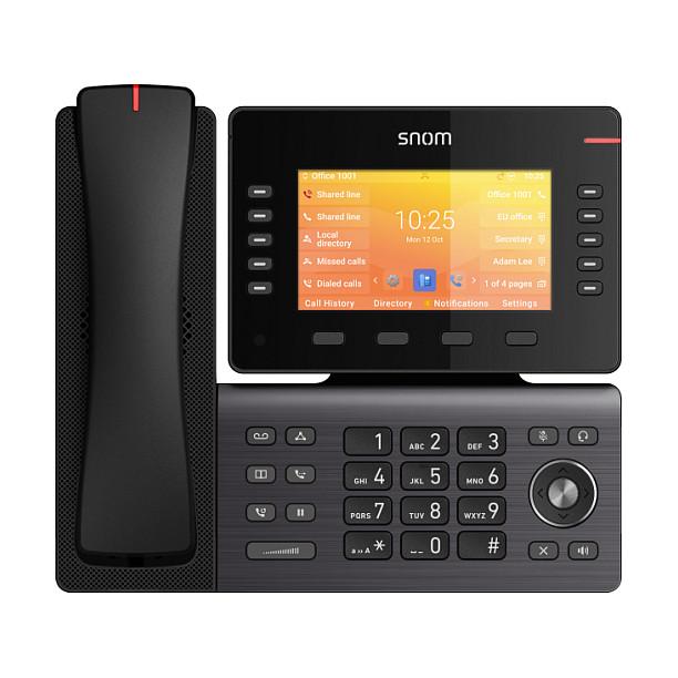 Telefon VoIP Snom D892M, ekran 5" IPS me ngjyra, DECT, Wi-Fi, Bluetooth, 2× Gigabit Ethernet, 2× USB 2.0, PoE - Zezë