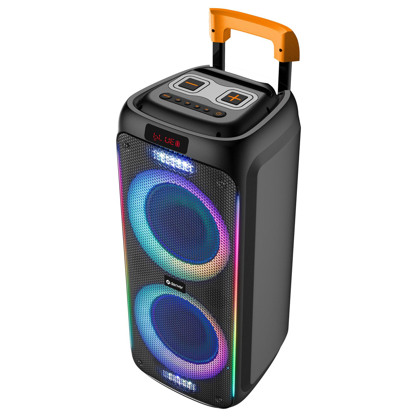 Altoparlant Denver TSP-456, 600W, 60W RMS, Bluetooth 5.0, USB, MicroSD, AUX, TWS, LED - Zezë