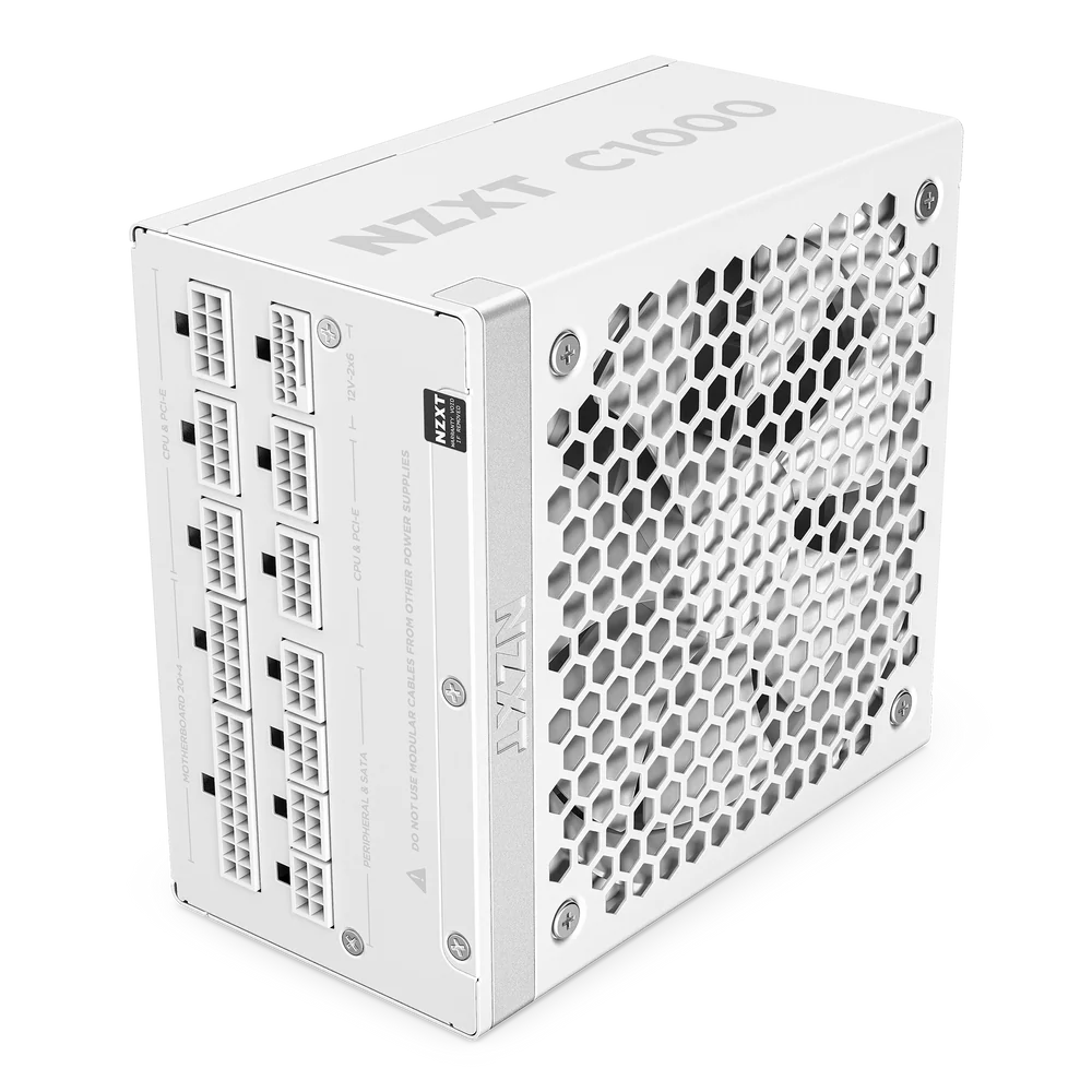 Furnizues Energjie NZXT C1000 Gold ATX 3.1 / 1000W / 80 PLUS Gold / Fully Modular / 12V-2x6 - Bardhë