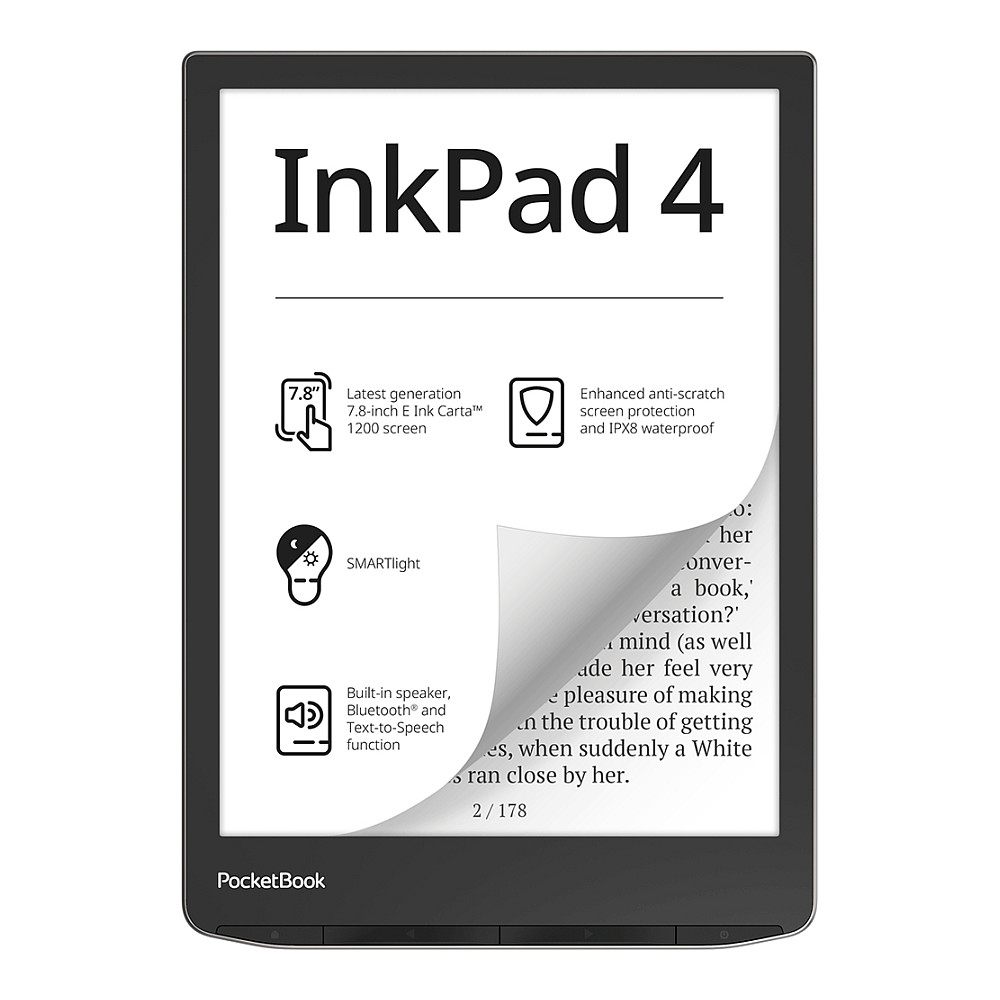 E-book PocketBook InkPad 4 / 7.8" / 32GB – Argjendi - 4