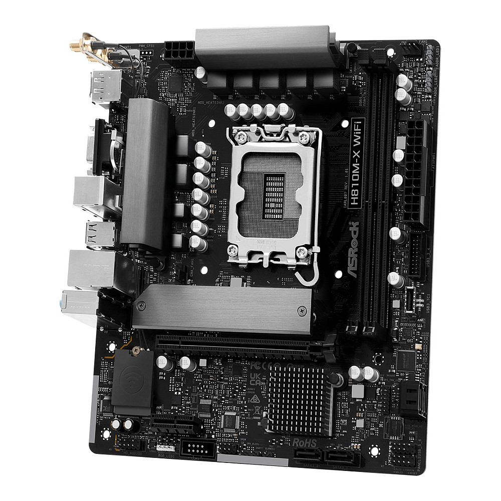 Pllakë Amë MB Intel ASROCK H810M-X WiFi / LGA 1851 / DDR5 / Micro ATX - 3