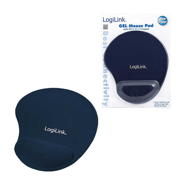 Maus LogiLink Mauspad mit Silikongel Handballenauflage Blu. Maus - miu, Handballenauflage - mbështetje për dorë - 1