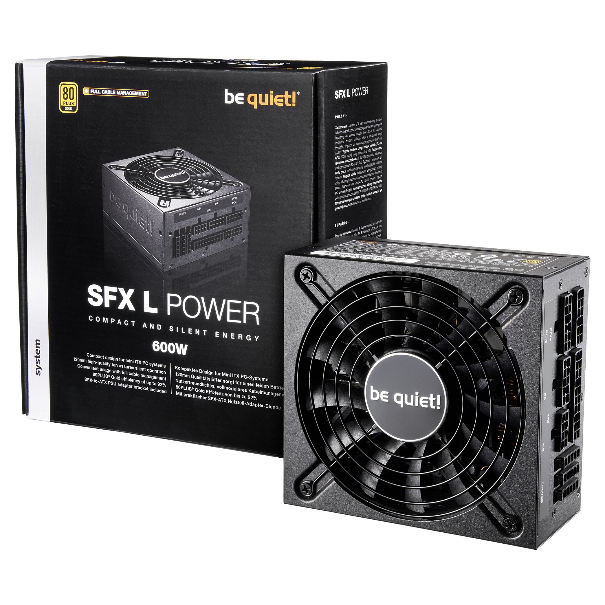 Furnizues Energjie be quiet! SFX L Power / 600W / 80 PLUS Gold / Modular - Zezë - 3