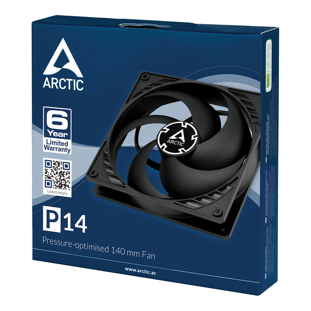 Ftohës për Kasë Arctic / P14 / Fan / 140mm – Zezë - 6
