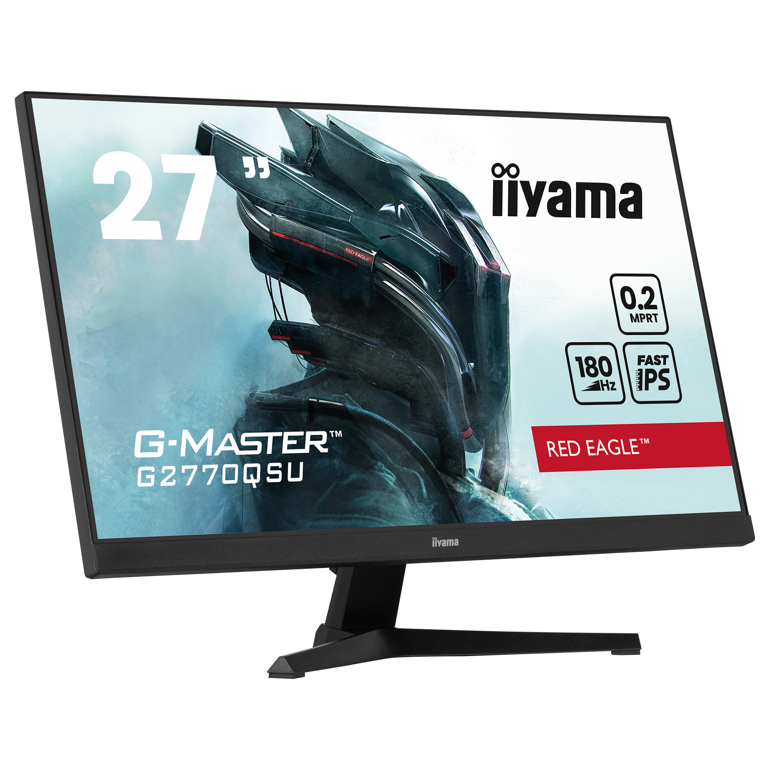 Monitor Gaming Iiyama G-Master G2770QSU-B6 / 27" / WQHD Fast IPS / 180Hz / 0.2ms / HDMI+DP+USB - Zezë - 4