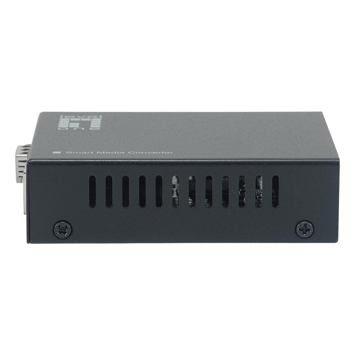 Konvertues Medias LevelOne GVM-2000, Gigabit Ethernet RJ45 në SFP, Menaxhim Web dhe SNMP - Zezë - 3