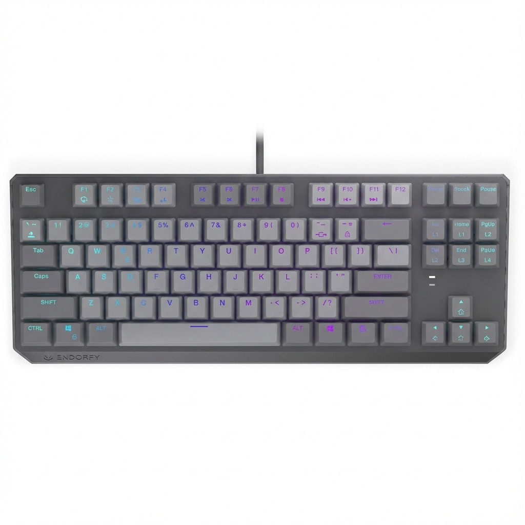 Tastierë Gaming ENDORFY Thock V2 / Wired / DE / Mekanike / Red Switches / ARGB / 104 Taste - Gri