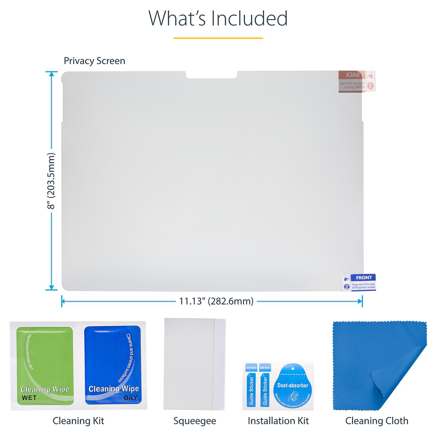 Filtër Privatësie StarTech.com 13SP-PRIVACY-SCREEN, 13 inç, 4-Way, me Prekje, për Microsoft Surface Pro 8/9/X/11 – Zezë - 13