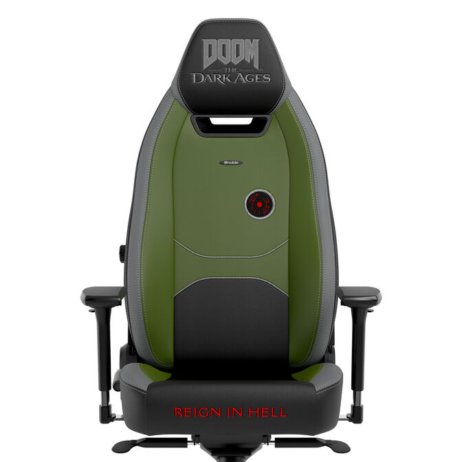 Karrige Gaming noblechairs LEGEND DOOM The Dark Ages Edition / 4D Armrests / 90–125° / 11° Tilt / 150kg – Gjelbër/Gri e Errët - 3