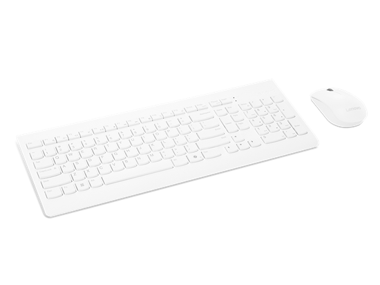 Combo (Tastierë&Maus) Lenovo 510 Wireless / 2.4GHz / Full-Size / Island-Style / 1200 DPI – Bardhë