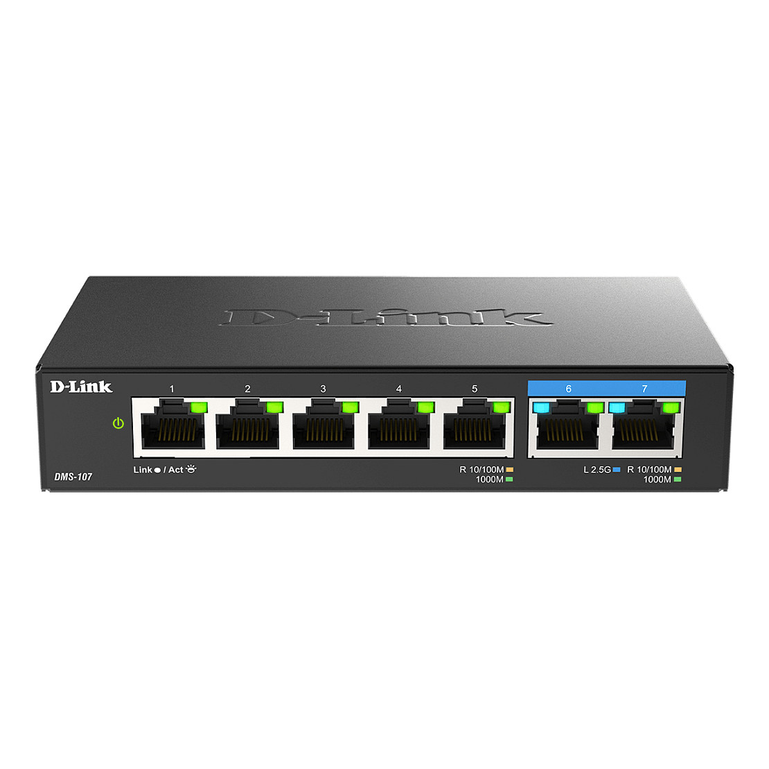 Switch D-Link DMS-107, Multi-Gigabit, Unmanaged, 7 porte - 1