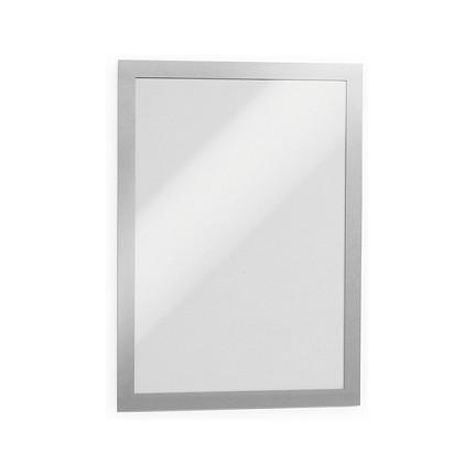 Kornizë Informative DURABLE DURAFRAME, A4, Vetëngjitëse, Magnetike, 236 x 323 mm - Argjend