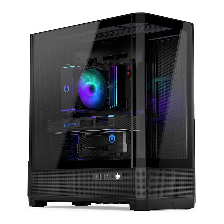 Kasë PC ENDORFY Aquarius 8000 Flex / Mid Tower / ATX / 10x 120mm Fan Support / Curved Tempered Glass / Back-Connect / 420mm Radiator - Zezë