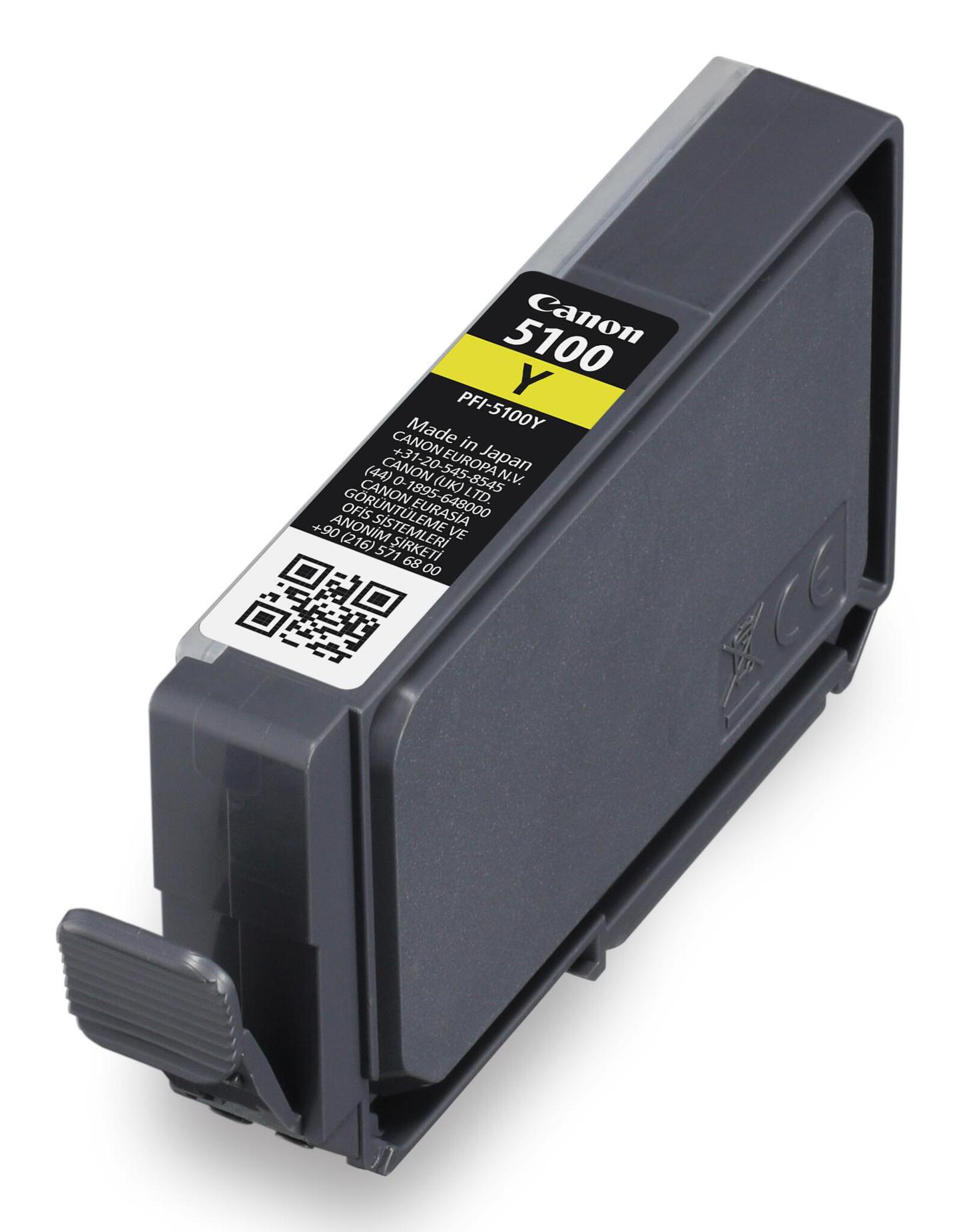 INK Canon PFI-5100Y / 6955C001 / 14.4 ml / 500 faqe – Verdhë - 1