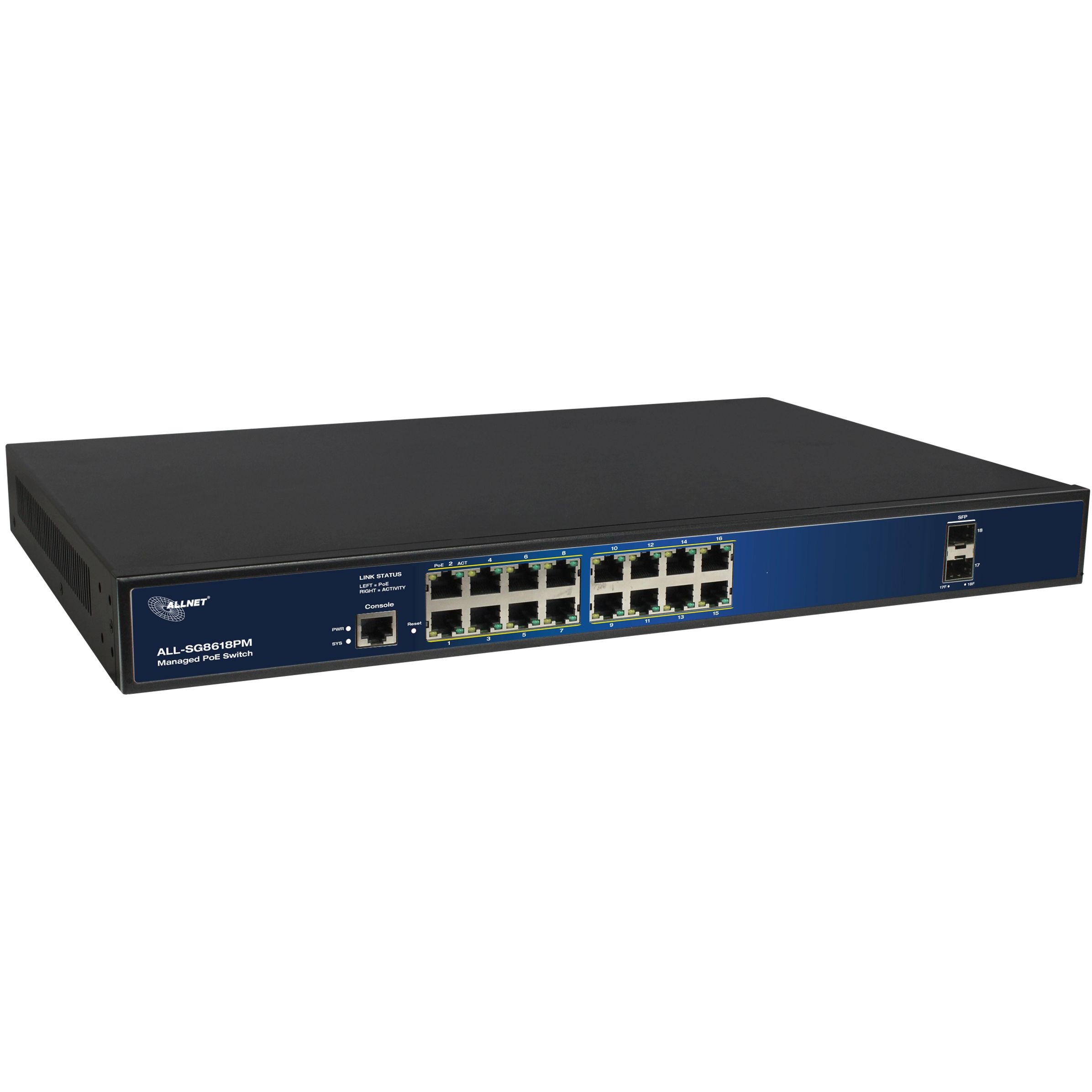 Switch ALLNET 16+2P Allnet ALL-SG8618PM POE M - 2