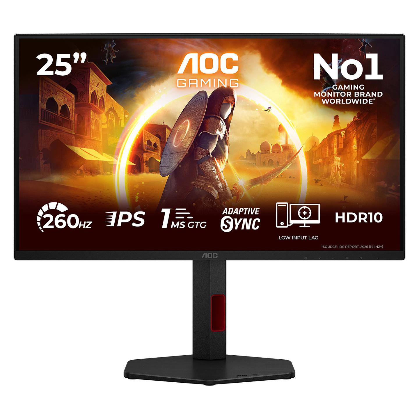 Monitor Gaming AOC 25G4ZR / 24.5″ / FHD Fast IPS / 260 Hz / 1 ms / DP + HDMI - Zezë - 1