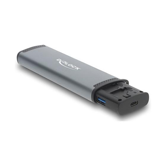Lexues Kartelash DeLOCK 91018 / SD / microSD / USB 3.2 Gen 1 / USB-A / USB-C / 5 Gbit/s / 9 Fole për Kartela - Gri & Zezë