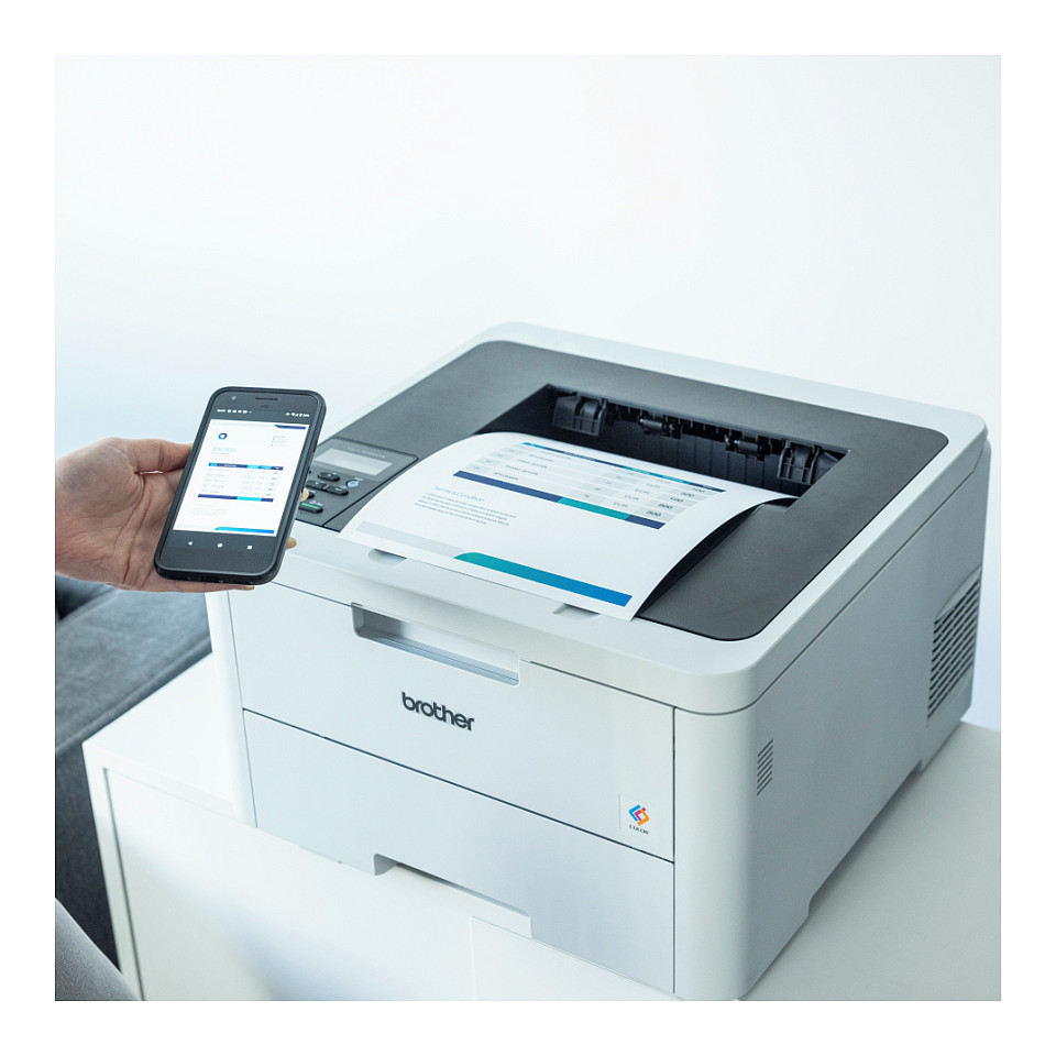 Printer Laser Brother HL-L3215CW / Për Dokumente / me Ngjyra / 2400 DPI / 18 ppm / Wi-Fi + USB - Bardhë - 2