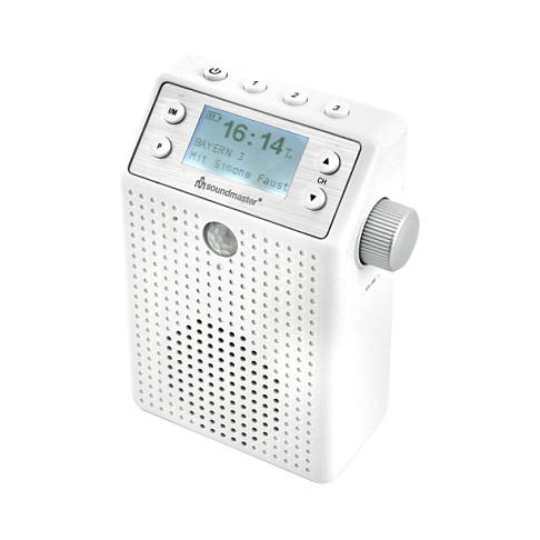 Radio portative Soundmaster DAB60WE, DAB+, FM, 3 W RMS, Bateri Li-Ion 1200 mAh, Rezistente ndaj spërkatjeve - Bardhë