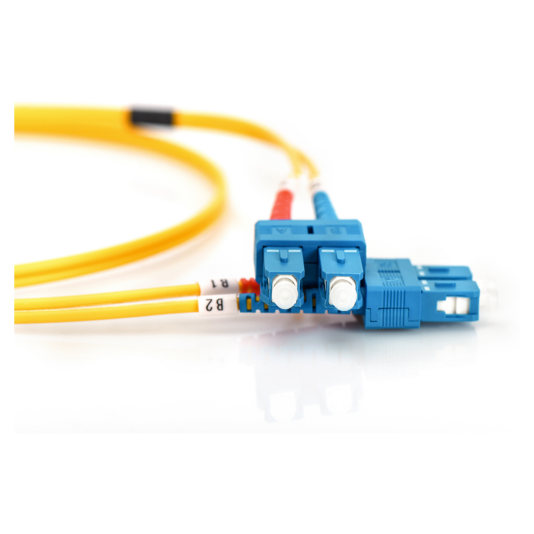 Kabllo për Rrjet DIGITUS Fiber Optic Patch Cable SC–SC / 1.00m / Singlemode Duplex OS2 / Polybag - 2