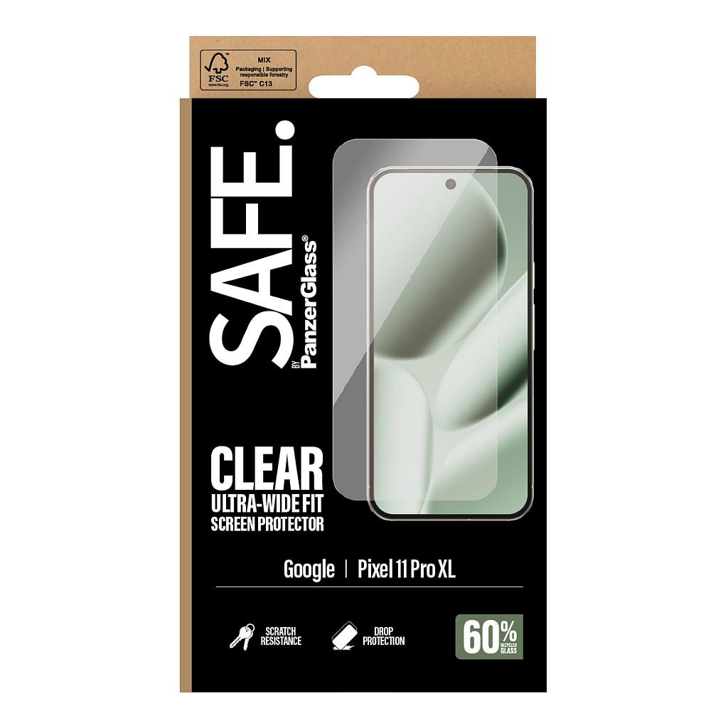 Mbrojtëse për Ekran PanzerGlass SAFE për Google Pixel 11 Pro XL, Ultra-Wide Fit - Transparente - 3