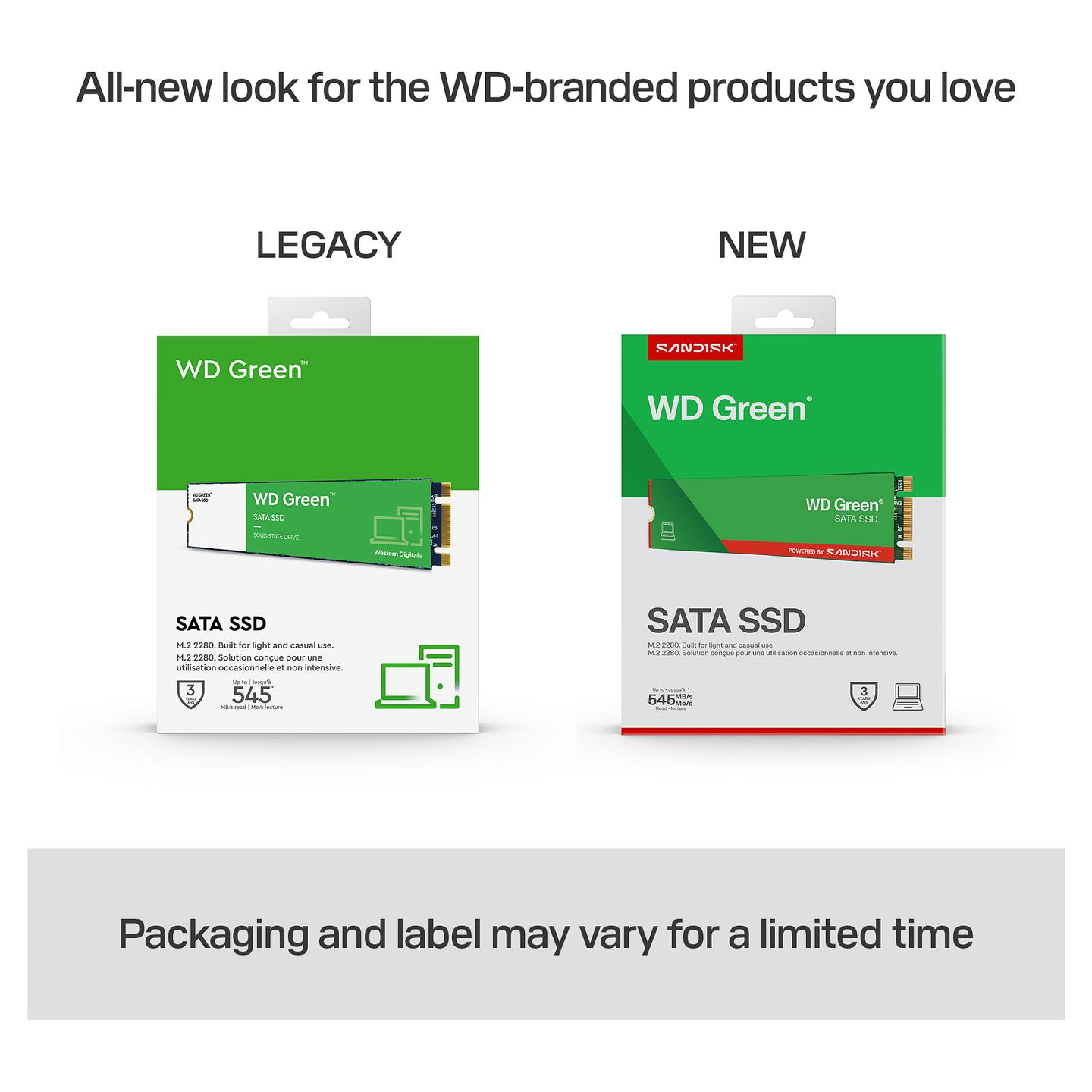 SSD e Brendshme Western Digital Green WDS480G3G0B / 480GB / M.2 2280 / SATA III 6Gb/s / 545MB/s Read - Gjelbër - 4