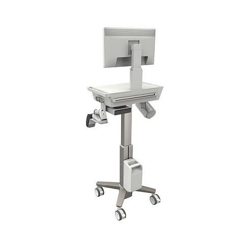 Karrocë për Monitor Ergotron CareFit Slim 2.0, 21"–27", 9.1kg, VESA 75×75mm/100×100mm, Lartësi 74–119cm - Bardhë/Hiri - 2