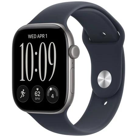 Apple Watch Series 12, 46mm, GPS + Cellular, Space Gray Aluminium, Navy Blue Sport Band - M/L