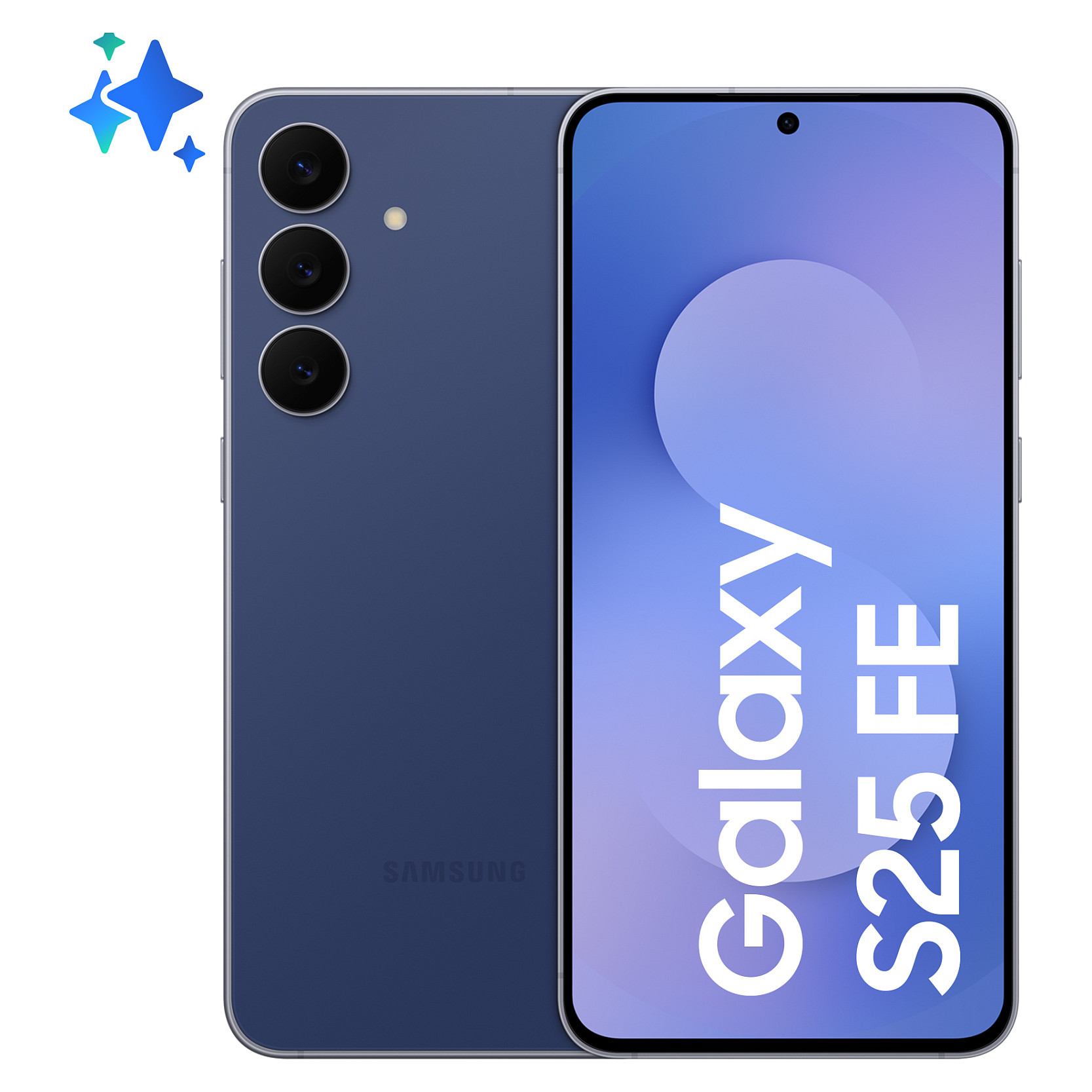 Telefon Android Samsung Galaxy S25 FE 5G / Exynos 2400 / 8GB / 128GB / 6.7" Dynamic AMOLED 2X / 120Hz / 50MP – Blu e errët