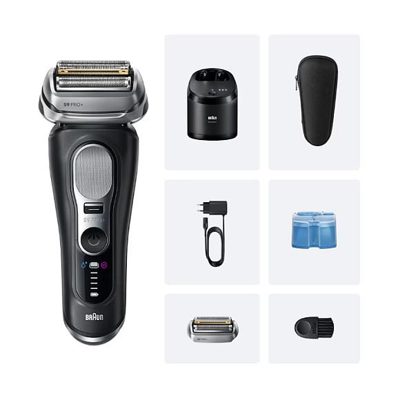 Makinë e Rrojës Braun Series 9 Pro+ 9660ccps, 5+1 Elemente, Wet & Dry, 60 Min, SmartCare 6-në-1 - Zezë, Argjend - 2