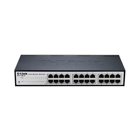 Switch D-Link DGS-1100-24V2, 24× Gigabit Ethernet RJ45, Smart Managed Layer 2, 48Gbps - Zezë
