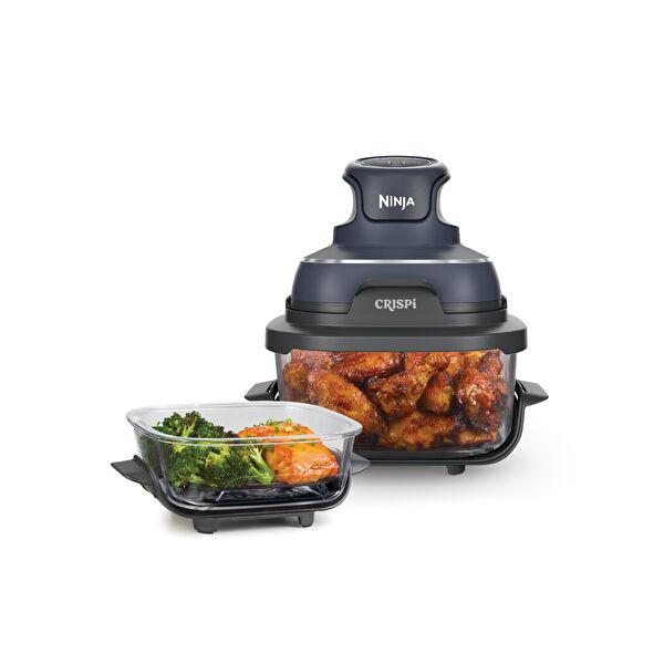 Fryer Ninja CRISPi FN101EUGY, 4 në 1, 1700W, 1.4L + 3.8L, 4 Programe, Enë Qelqi, CleanCrisp - Blu