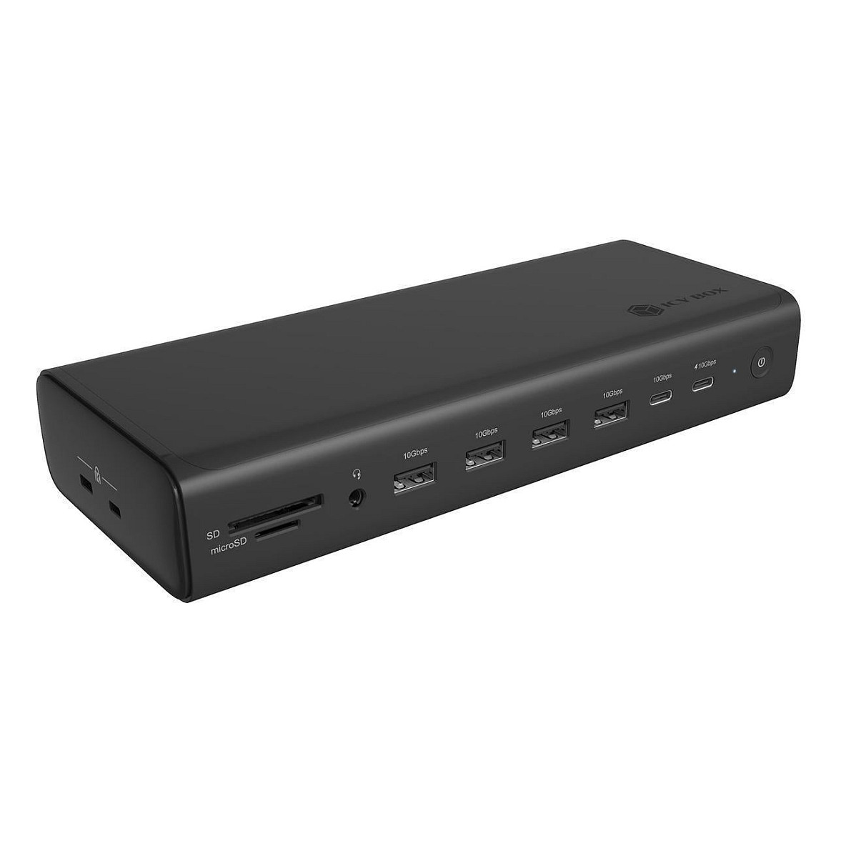 Docking Station ICY BOX IB-DK7401-CU31 / 17-Port / USB 3.2 Gen 2 / DisplayLink / 8K 144Hz / 2.5GbE / 140W PD - Zezë - 2