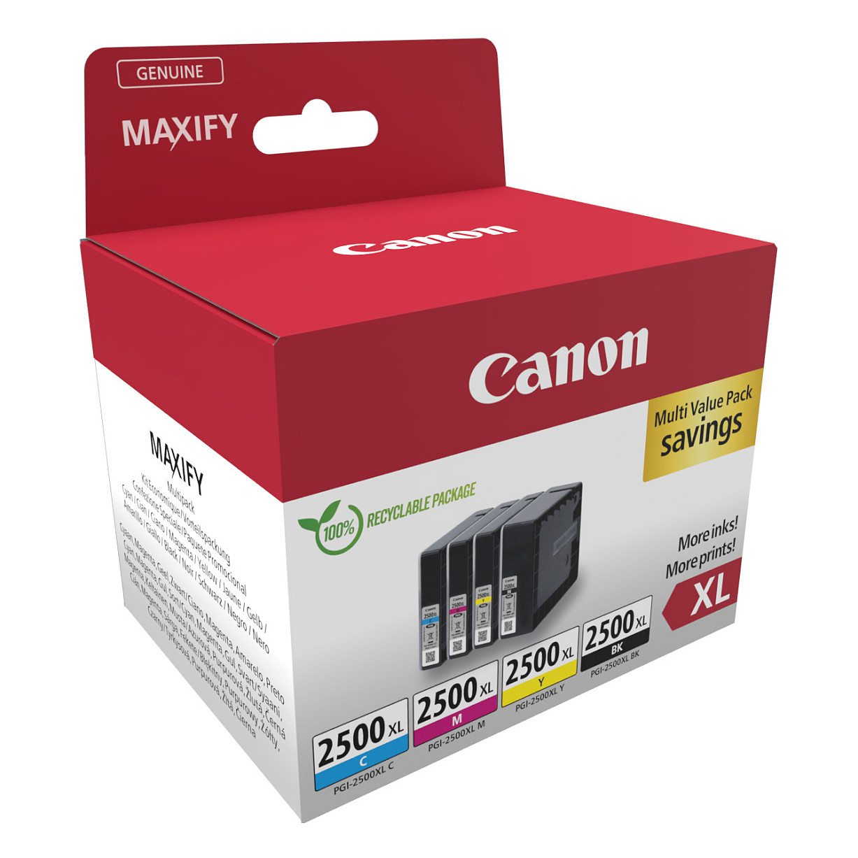 Toner Canon Tinte PGI-2500XL 9254B010 4er Multipack (BK/C/M/Y) - 2
