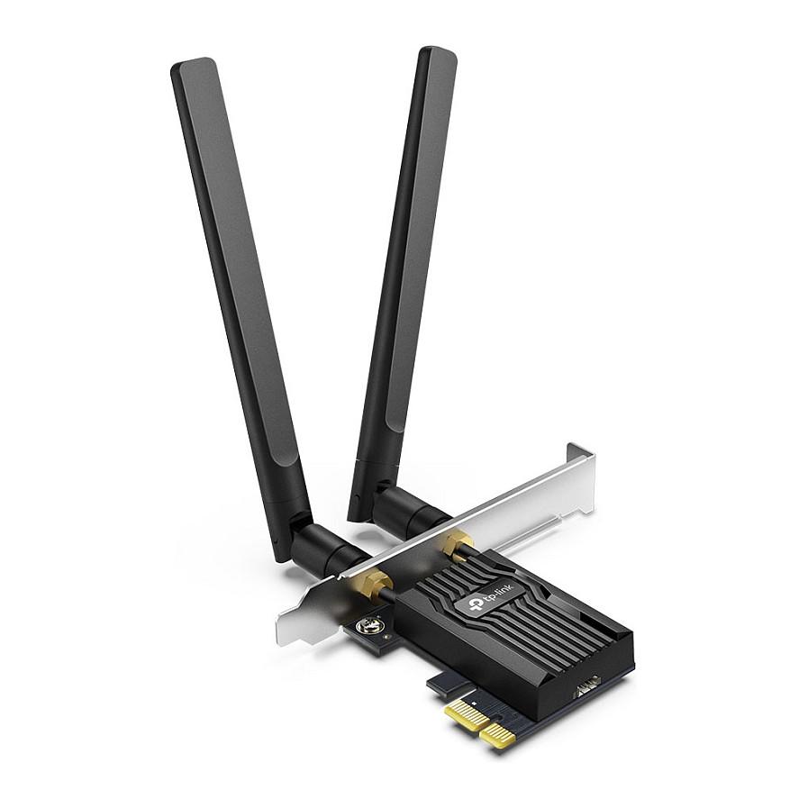 Karta të Rrjetit TP-Link Archer TX55E, PCI Express x1, Dual-Band 2.4GHz + 5GHz, deri në 2402 + 574Mbps, Wi-Fi 6, Bluetooth 5.2, 2x Antenë High-Gain