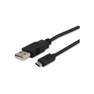 Kabllo Equip USB-A 2.0 & C St/St 1.00m 3A 480Mbps Polybeutel / e zezë - 1