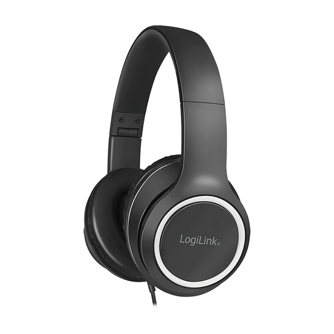 Kufje me kabllo LogiLink HS0053 / Stereo / Over-Ear / Mikrofon / 3.5 mm / 1.2 m – Zezë