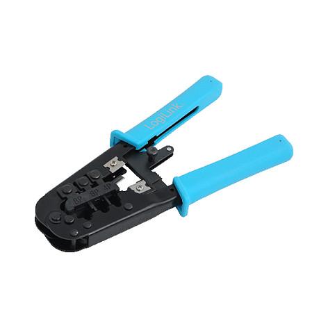 Pincë Krimpuese LogiLink WZ0019, 8P8C, 6P6C, 4P4C, me Prerës Kabllosh - Zezë/Blu