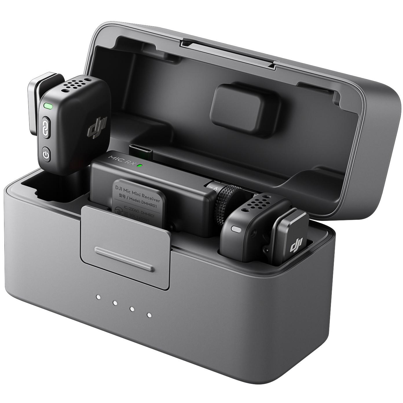 Mikrofon DJI Mic Mini, 2 Transmetues, 1 Marrës, Charging Case - Zezë - 22