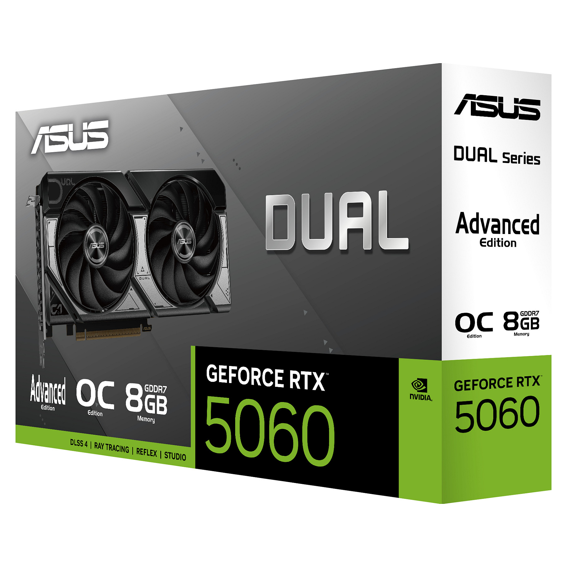Kartelë Grafike NVIDIA GeForce RTX 5060 / 8GB GDDR7 / 128-bit / ASUS Dual 8G-A / 2 Fans - Zezë - 11