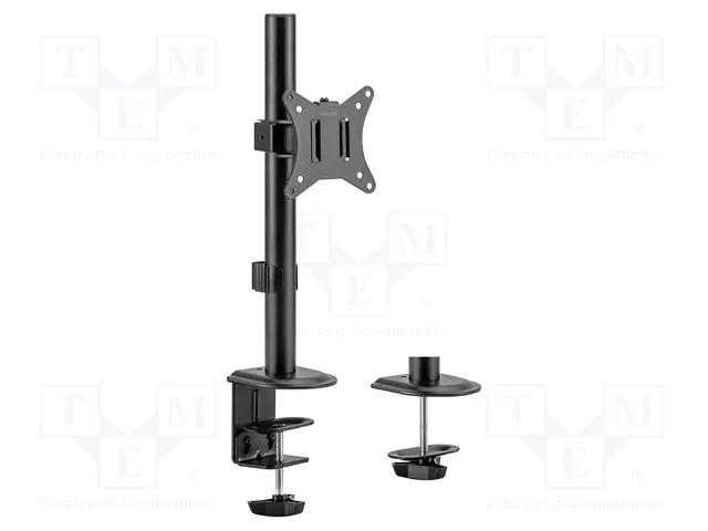 Mbajtëse për Monitor LogiLink BP0222 , 1 Monitor , 17–32" , deri 9kg , e pjerrët , e rrotullueshme , VESA 75x75 & 100x100 - Zezë