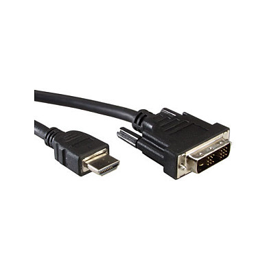 Kabllo DVI VALUE 11.99.5552 / DVI-D në HDMI / 5m / 1920 x 1200 60Hz - Zezë