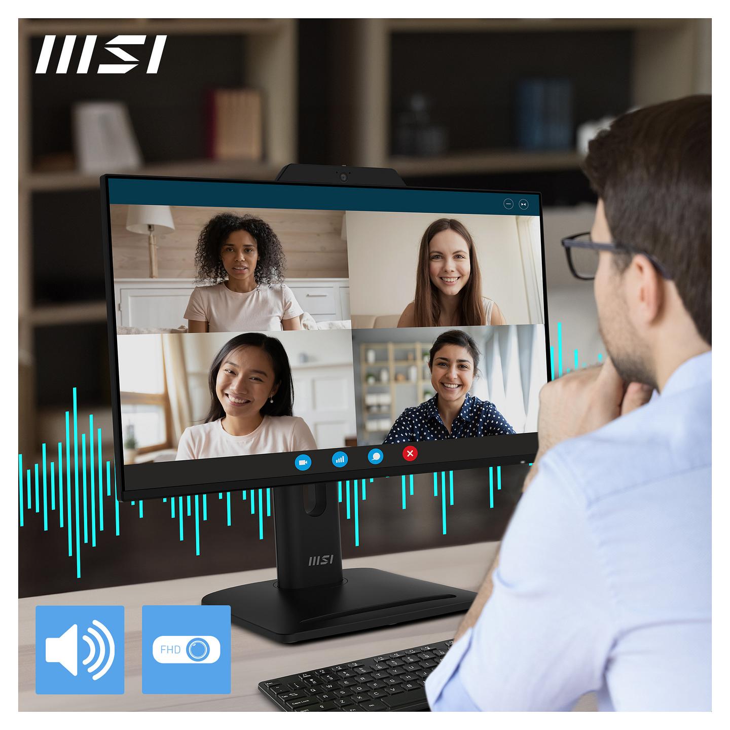 Monitor MSI Pro MP242PMG / 23.8" / Full HD IPS / 120Hz / 4ms / HDMI+DP+VGA - Zezë - 3