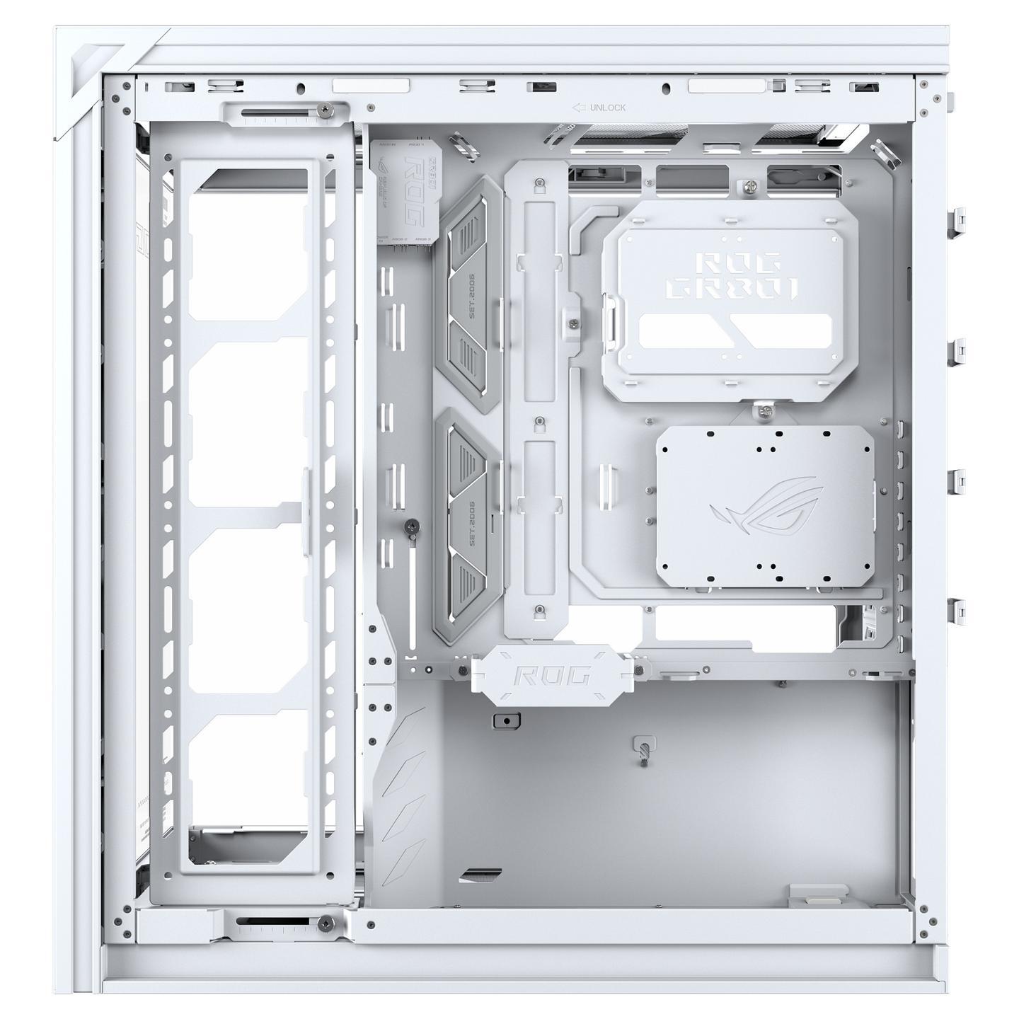 Kasë ASUS ROG CRONOX GR801, Curved Tempered Glass, ARGB - Bardhë - 13