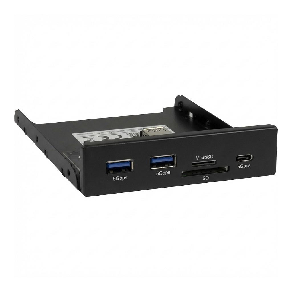 Lexues Kartelash Inter-Tech Argus CI-21 / SD / microSD / TF / USB 3.2 Gen 1 / 2x USB-A / USB-C / 5 Gbit/s - Zezë
